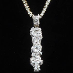 AMBER JEWELS T-129 Colgante de Plata 925 con Baño de Rodio y Moissanita, Diseño de Corona, Estilo Hip Hop, Unisex, para Fiestas - Product Image 1