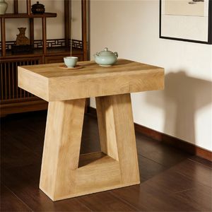 Tavolino Consolle Moderno con Base Trapezoidale per Divano, Design Elegante da Tavolino da Tè - Product Image 4