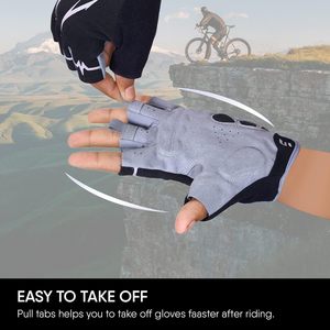 Cycling Gloves <b>Half</b> Finger Mountain Road Bike Cycle Gloves Anti <b>Slip</b> Shock Absorbing Padded MTB Bicycle Biking Gloves Sports - Product Image 2