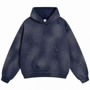 Sudadera con Capucha Estilo Urbano para Hombre, Lavado Ácido, Tejido Desgastado, Sudadera Moderna de Moda Urbana - Product Image 5