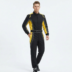 Combinaison de course pour homme à manches longues, colorée, à séchage rapide, anti-UV, polyester/coton, pour la moto et les courses automobiles, hiver - Product Image 2