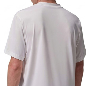 เสื้อยืดคอตตอนสีขาวพรีเมียมขายส่ง แบบยูนิเซ็กส์ คอกลม นุ่ม สบาย แขนสั้น น้ำหนัก 220 กรัม รับสกรีนโลโก้ด้านหน้า - Product Image 6