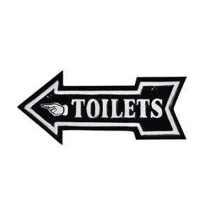 Panneaux décoratifs en métal à flèche pour toilettes, faciles à installer, à fixer au mur ou à la porte, pour hôtels, hôpitaux, centres commerciaux - Product Image 1