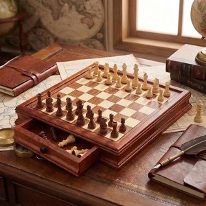 Eco-Friendly Rustic Polished <b>Chess</b> <b>Board</b> Game with 100% Handmade Pure Wood Animal/Love Style Customized Size <b>Chess</b> <b>Set</b> New - Product Image 6
