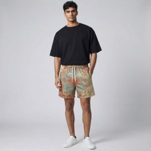 Premium Quality Eco-Friendly Breathable Quick Dry Anti-UV 100% Polyester Sublimation Printed <b>Elastic</b> Waist Mesh Shorts - Product Image 3
