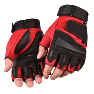 1 Pair Half Finger Anti-slip Breathable Gym Fitness Cycling Outdoor Sports Fingerless Weightlifting Gloves For Men - Product Image 3