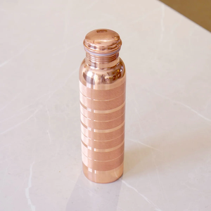 Pure Copper Drinking <b>Bottle</b> 100% Authentic Copper Handmade Leak Proof Water <b>Flask</b> for Ayurvedic Health and Wellness - Product Image 2
