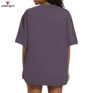 เสื้อยืดโอเวอร์ไซส์สำหรับผู้หญิงใส่หน้าร้อน ตกแต่งขนนก พร้อมโลโก้สั่งทำ แขนยาว ผ้าฝ้าย 100% เป็นมิตรกับสิ่งแวดล้อม เหมาะสำหรับใส่ออกกำลังกาย - Product Image 2