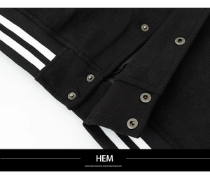 Blouson Bomber Vintage Homme en Polyester avec Broderie Frontale et Patchwork, Style Moto et Baseball, Coupe Ample, Automne Hiver - Product Image 4