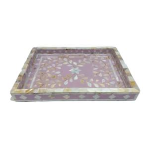 Plateau décoratif artisanal en nacre avec finition premium pour maisons, cafés et espaces d'accueil sophistiqués - Product Image 1