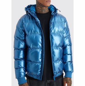 Oversized Glossy Puffer Jacket Waterproof Winter Glossy Puffer Jacket Custom Logo Hooded Lightweight Shiny <b>Bubble</b> <b>Coat</b> - Product Image 4