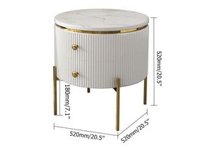Table d'appoint ronde en métal de luxe, fabriquée à la main, plaquée or, pour salon, salle de séjour - Product Image 6
