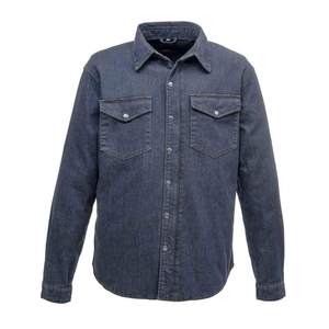 เสื้อเชิ้ตยีนส์ผู้ชาย แขนยาว ติดกระดุม สีพื้น สไตล์ลำลอง สตรีทแวร์ ทรงปกติ แขนยาวเต็มตัว ดีไซน์ตะเข็บเย็บ ฤดูร้อน ฤดูใบไม้ร่วง - Product Image 1