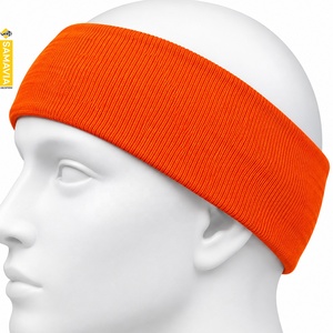 SAMAVIA Orange Nylon <b>Sport</b> <b>Headband</b> Unisex Stretch Sweatband for Fitness Running Gym Yoga Apparel Accessories - Product Image 3
