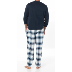 Nouveau pantalon de pyjama décontracté élégant et léger pour homme, coupe ample, motif à carreaux, en toile de coton non tissé, longueur intégrale - Product Image 6