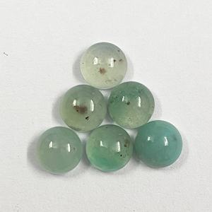 Piedra de Aquaprase Natural de 10mm, cabujón redondo con reverso plano, fabricante de piedras preciosas sueltas semipreciosas pulidas en línea a precio de fábrica - Product Image 3