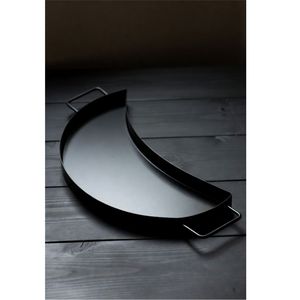 Plateau de service décoratif en émail à imprimé animalier coloré de luxe, plat rond en métal pour aliments, ustensiles de cuisine à motif de feuilles tropicales, vente en gros - Product Image 2