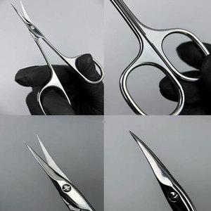 Custom Logo Russian Style Curved Cuticle <b>Scissors</b> Professional <b>Manicure</b> Pedicure Nail <b>Scissors</b> for Finger Toe Dead Skin Removal - Product Image 2