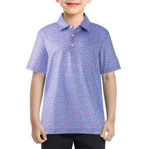 เสื้อโปโลกอล์ฟสำหรับเยาวชนสไตล์เอาท์ดอร์ระดับมืออาชีพ ผลิตจากผ้าเนื้อนุ่มระบายอากาศได้ดี ช่วยให้สวมใส่สบายระหว่างการฝึกซ้อม - Product Image 2