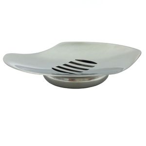 Porte-savon moderne de luxe en métal avec finition chromée polie pour salle de bain, évier de cuisine et maisons élégantes - Product Image 4