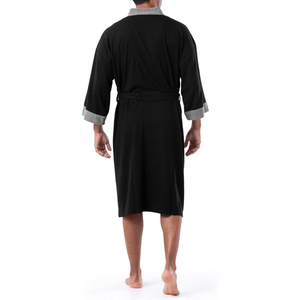 Eco-friendly Lightweight Summer Long Bath Robe Kimono Men Sleepwear Dressing Luxury Breathable <b>Waffle</b> Towel - Product Image 3