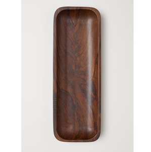 ถาดไม้เสิร์ฟแบบธรรมชาติ ดีไซน์ยาว ถาดไม้สำหรับจัดแสดงขนมและซูชิ - Product Image 1