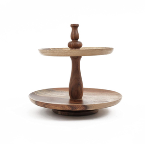 Exclusive Wooden <b>3</b> <b>Tier</b> <b>Cake</b> <b>Stand</b> Dessert & Cupcake Display Holder Tiered Serving Platter For Wedding & Party Centerpiece Decor - Product Image 4