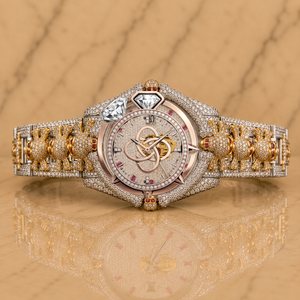 Reloj de Diamantes Moissanite Certificados para Hombre, Reloj de Acero Inoxidable de Lujo Completamente Cubierto de Diamantes - Product Image 1