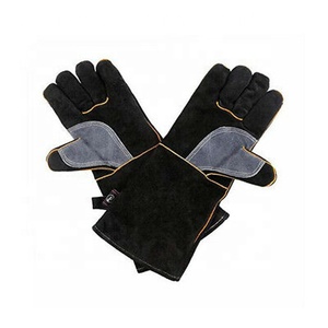 Gants de soudage électriques du cuir, gantelets de sécurité, longs et lourds, résistants à la chaleur et au feu - Product Image 1