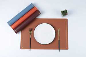 Napperons de table en similicuir PU luxueux, lavables, pour événements festifs et maisons – Tapis de table et sous-plats personnalisés tendance pour tables à café et à dîner - Product Image 6