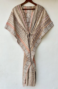 Vestido Kaftán Casual de Verano sin Mangas con Estampado Floral Digital, de Algodón, para Mujer, Traje de Baño para la Playa, Islas del Pacífico Asiático - Product Image 3