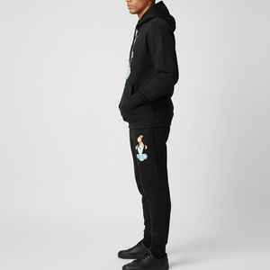 Men's Tracksuit Heavyweight Outdoor Wear Sweat Suit High Quality <b>Distress</b> Embroidered Tracksuit With Custom Logo - Product Image 3