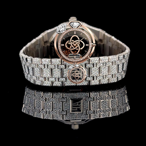 Luxury <b>Automatic</b> Moissanite Diamond Watch Men Full VVS Stone Stainless Steel Watch - Product Image 4