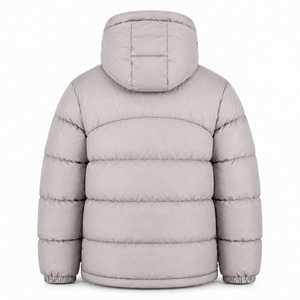 Chaqueta Acolchada con Capucha y Bordado Personalizado, Exterior de Poliéster Premium, Aislamiento Térmico, Cierre de Broches, Diseño de Abrigo Urbano para Invierno - Product Image 3