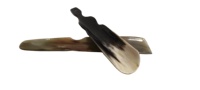 Chausse-pied en corne naturelle véritable de qualité supérieure, artisanal, ergonomique, à long manche incurvé, écologique, durable, poli et lisse, style Viking