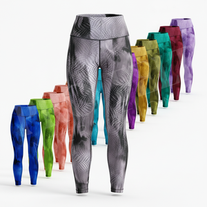 Latest Design Custom Printed Women Yoga Leggings Custom Tie Dye Style Seamless Fitness Stretch Gym Workout Running Training Pant - Product Image 1