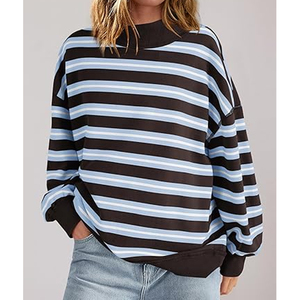 Custom Women Mock Neck Sweatshirt Heavyweight Lined Private Label Supplier - Product Image 6