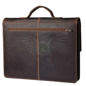 Sac de transport pour ordinateur portable en cuir véritable fonctionnel et durable pour un usage quotidien et les voyages, étui de rangement professionnel organisé - Product Image 5
