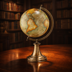 Globo Terráqueo de Escritorio Ejecutivo con Mapa del Mundo Detallado | Construcción de Hierro y Plástico |   Globo Terráqueo Educativo para Decoración de Escritorio de Oficina y Mesa de Estudio - Product Image 4