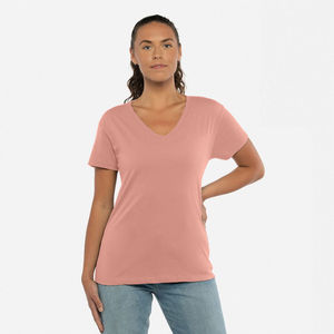 Camisetas de Cuello en V Ligeras para Mujer, Estilo Moderno, Hechas en Pakistán, Talla Adulto, Camisetas de Cuello en V para Mujer en Venta, Servicio OEM - Product Image 2