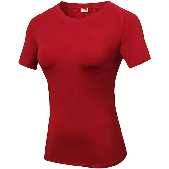 Yoga Tops Vrouwen Compressie Shirt T-Shirt T-Shirt Korte Mouwen Fitness Running Activewear Polyester Spandex Shirt Voor Vrouwen