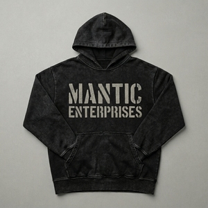 Custom Logo Heavy Weight 100% Cotton <b>Fleece</b> Acid Wash and Distress <b>Work</b> Oversized Street Wear Hoodie French Terry Hoodie - Product Image 6
