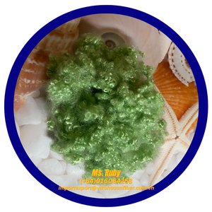 เส้นใยโพลีเอสเตอร์คุณภาพสูง 15D HCS สีเขียว เกรด A ผลิตโดย Vikohasan ใย GRS สำหรับทำเบาะและที่นอน - Product Image 3