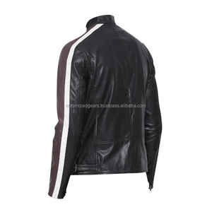 Chaqueta de cuero personalizada para hombre 2025, a prueba de viento, diseño de Color puro, prendas de vestir a precio mayorista exteriores, chaquetas de talla grande para hombre - Product Image 6