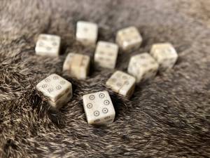 Traditional Bone <b>Dice</b> <b>Set</b> with Custom Size and Design Options - Product Image 3