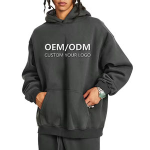 Sweat-shirts à capuche oversize en coton 100% personnalisés, lavés, coupe ample, impression DTF, brodés, épaules tombantes, unisexe, écologiques - Product Image 3