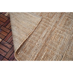 Newest Jute Bath Rug Rectangle Hand Tufted Non Slip Rubber Backing Modern Style Low Pile Spot Clean Bathroom Use - Product Image 5