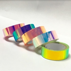 Multi-Color Holographic Tape Prismatic Glitter Effect Decorative Adhesive Craft Tapes for Scrapbooking Arts & Crafts Gift Wrap - Product Image 2
