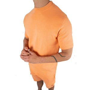 Conjuntos de Shorts de Verano para Hombre, 2 Piezas, para Uso en Exteriores, Camiseta de Manga Corta y Shorts Casuales para Hombre, Color Naranja - Product Image 2