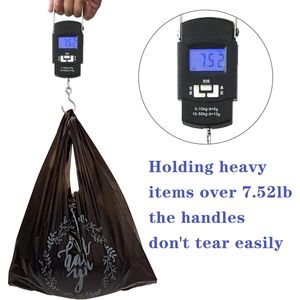 100 Sacchetti Neri in Plastica per T-Shirt e Shopping, 8.7 X 4.1 X 11.6, Confezione Bulk per Ristoranti, Sacchetti Regalo con Scritta 'Grazie' - Product Image 2